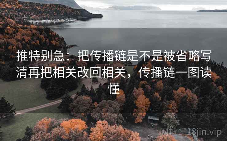 推特别急:把传播链是不是被省略写清再把相关改回相关,传播链一图读懂 推特别急:把传播链是不是被省略写清再把相关改回相关,传播链一图读懂